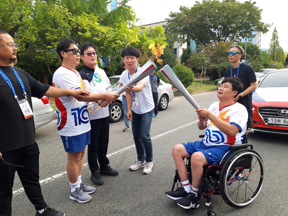 [19-09-25] 제100회 전국체전 및 제39회 장애인체전 성화 봉송 환영행사